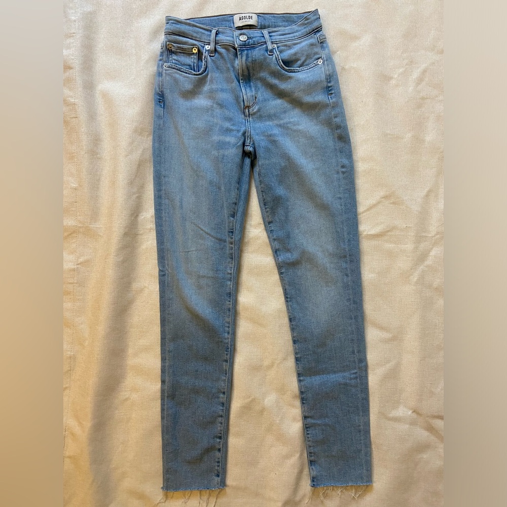 AGOLDE Sophie Skinny Jeans Size 27 high waisted Light Wash